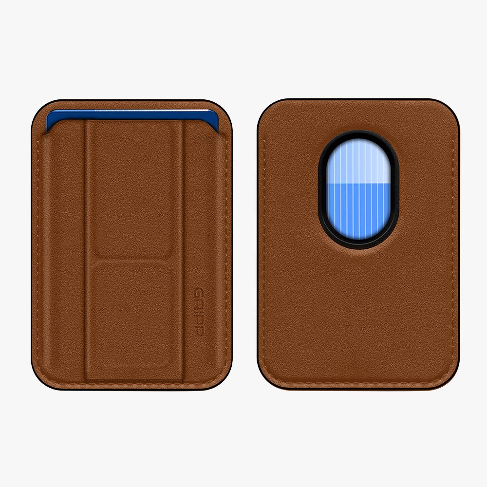 GRIPP Mag Pocket Stand MagSafe Wallet Card Holder - Camel