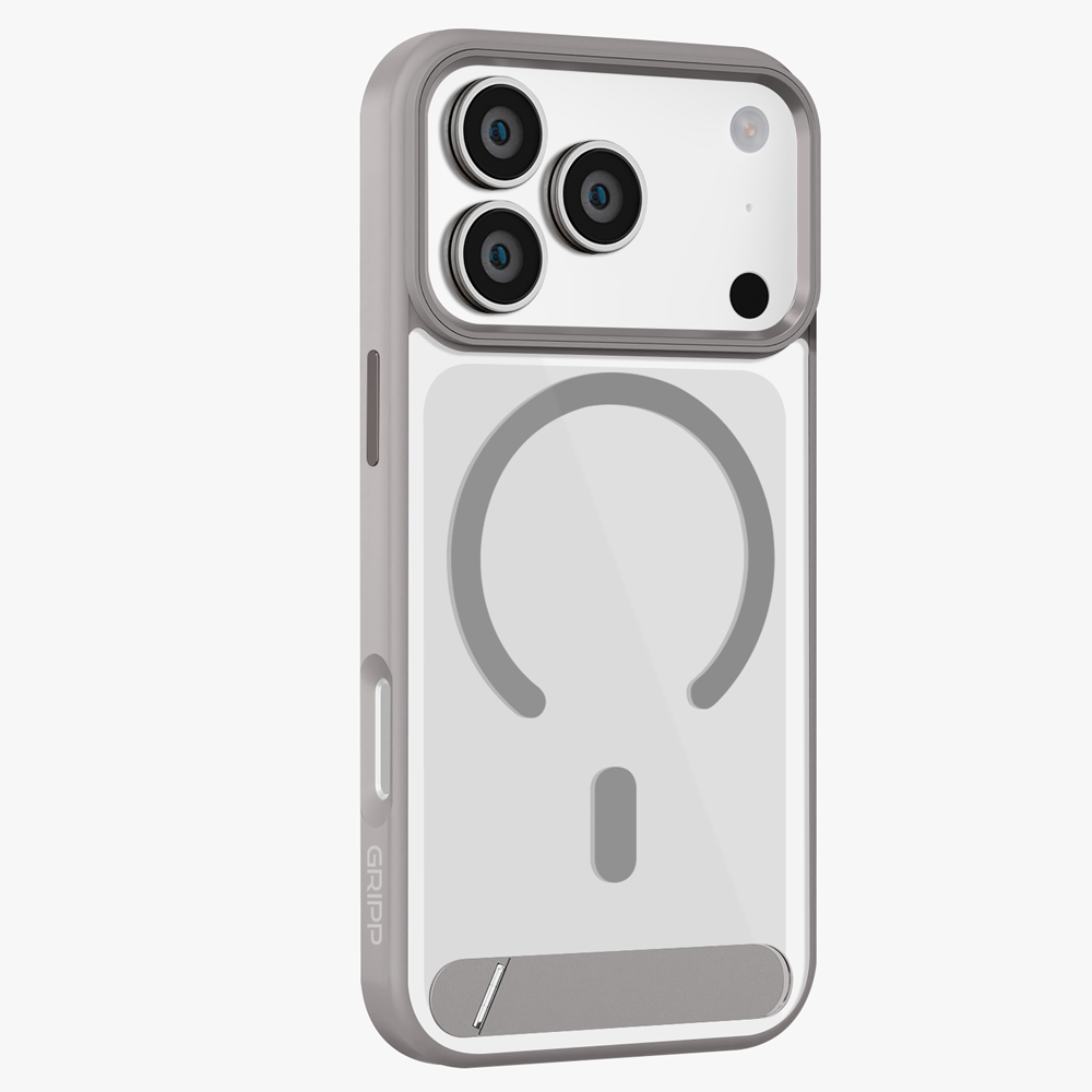GRIPP Clarion MagStand Apple iPhone 17 Pro Max MagSafe Case with 8ft Drop Tested - Grey