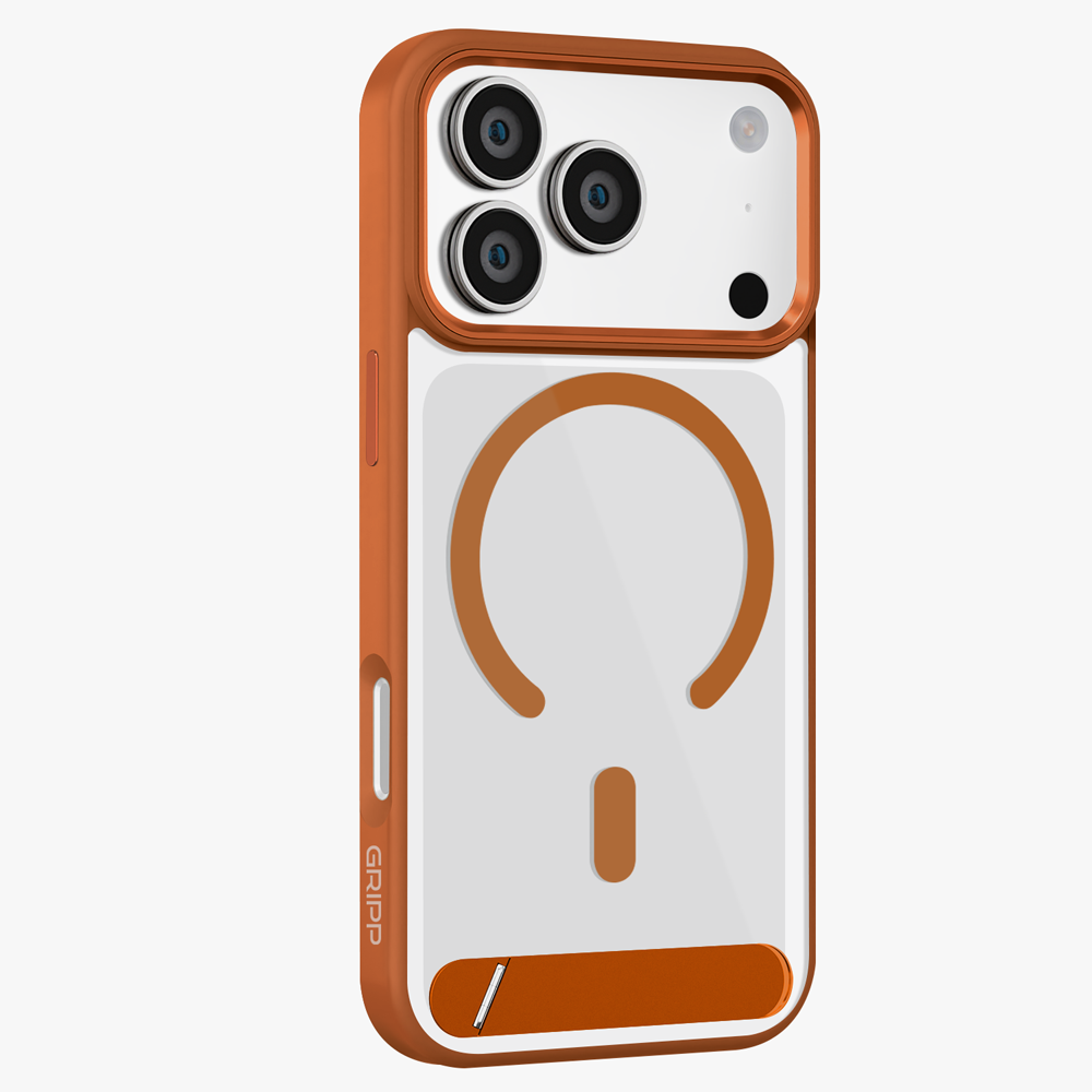 GRIPP Clarion MagStand Apple iPhone 17 Pro Max MagSafe Case with 8ft Drop Tested - Orange