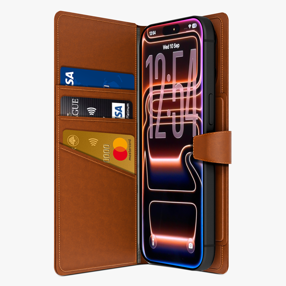 GRIPP Polo Book Wallet Apple iPhone 17 Pro Max and All MagSafe Phones up to 6.9" / 17.53 cm MagSafe Case - Camel