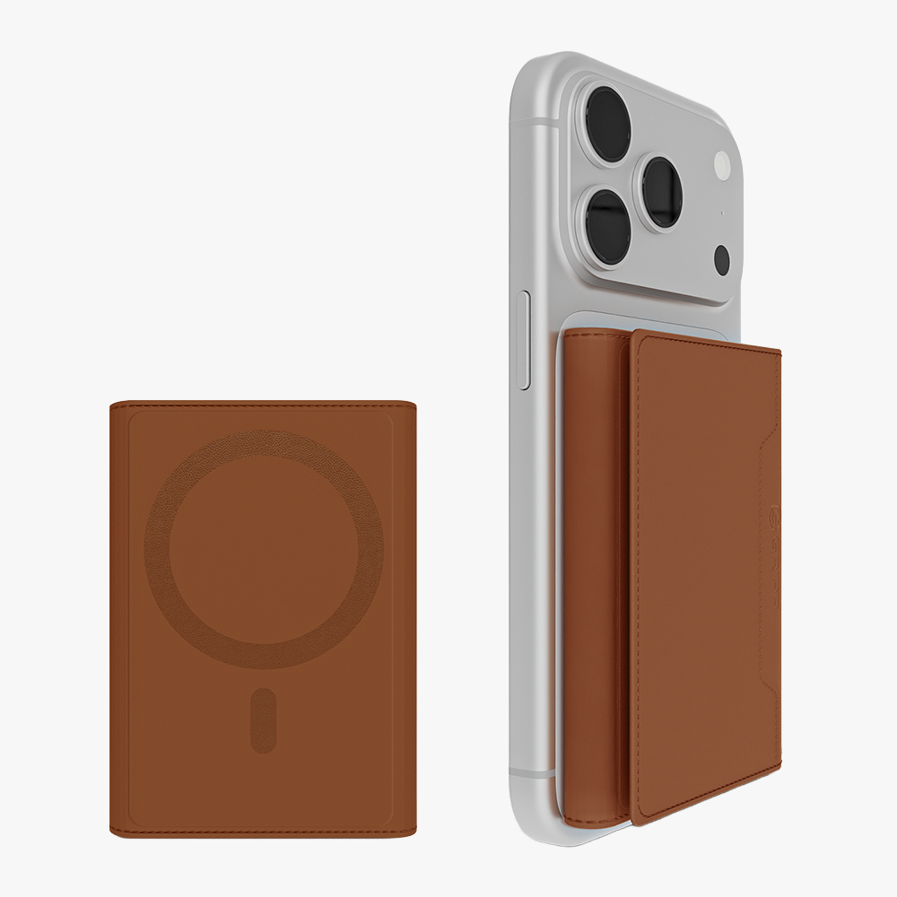 GRIPP Mag Pocket MagSafe Wallet Card Holder - Brown