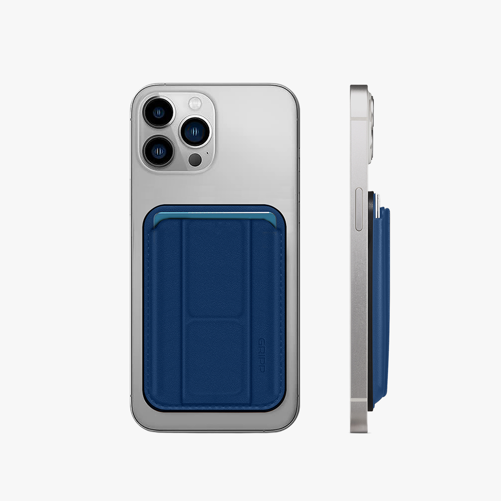 GRIPP Mag Pocket Stand MagSafe Wallet Card Holder - Blue