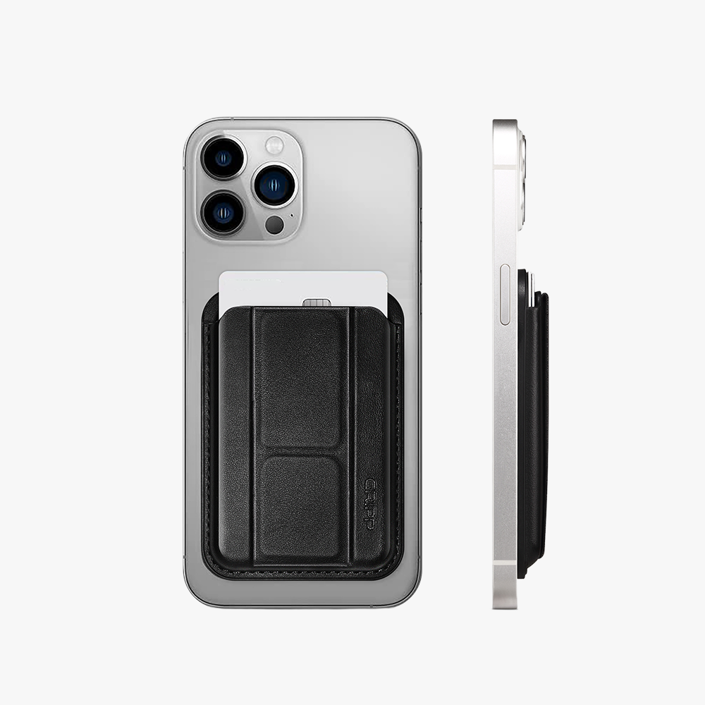 GRIPP Mag Pocket Stand MagSafe Wallet Card Holder - Black