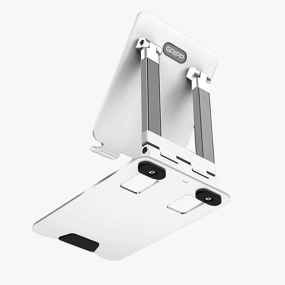 GRIPP Trivot iPad/Mobile Universal Stand (Aluminium) - White