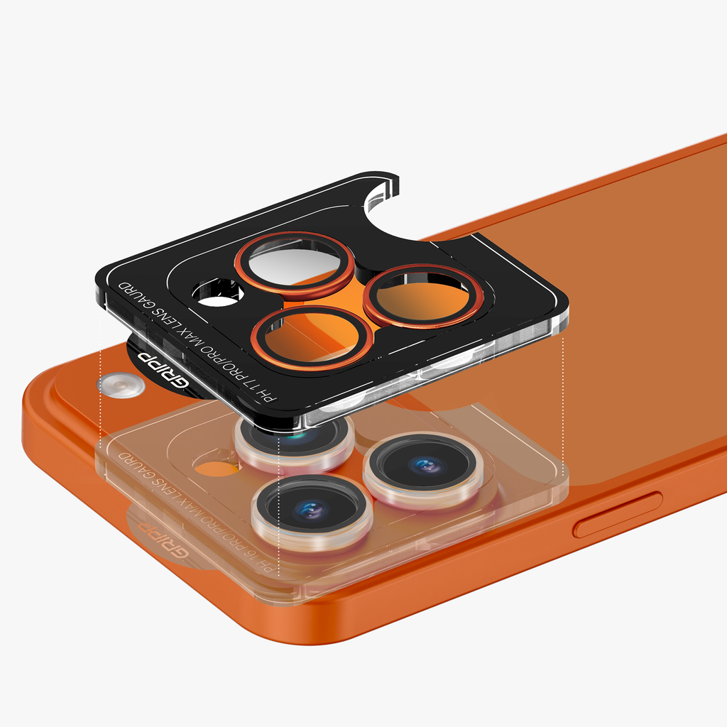 GRIPP Focal Camera Lens Protector 3N1 Compatible with Apple iPhone 17 Pro Max - Orange