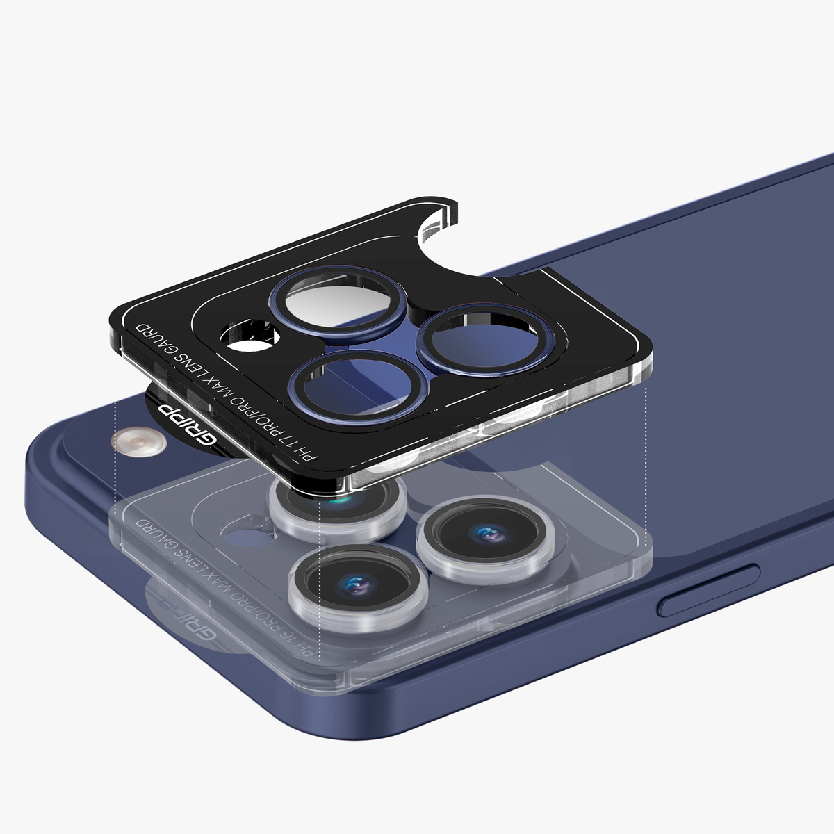 GRIPP Focal Camera Lens Protector 3N1 Compatible with Apple iPhone 17 Pro Max - Blue