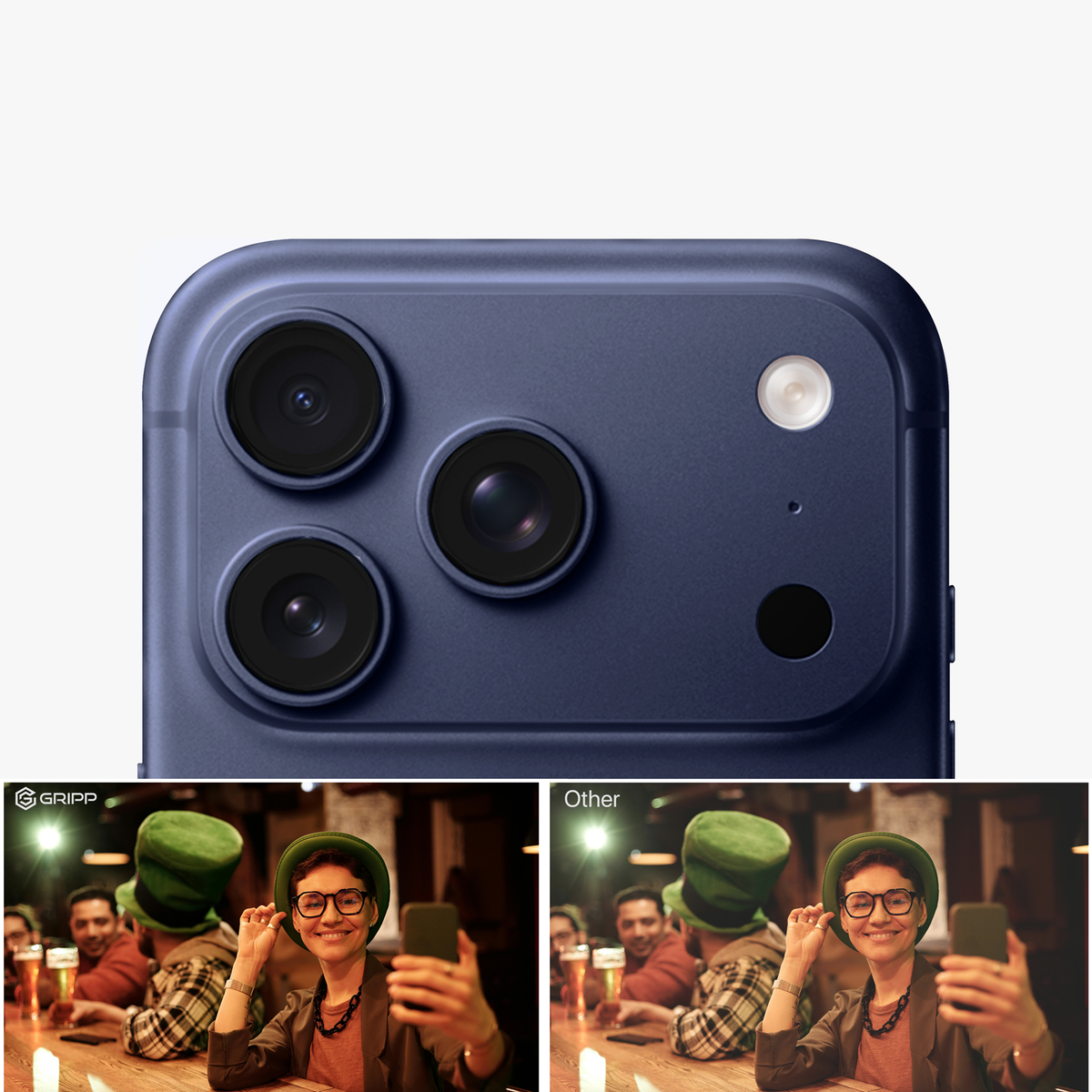 GRIPP Focal Camera Lens Protector 3N1 Compatible with Apple iPhone 17 Pro Max - Blue